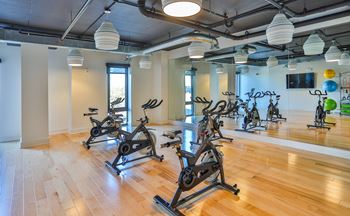 Large yoga and cycle studio 